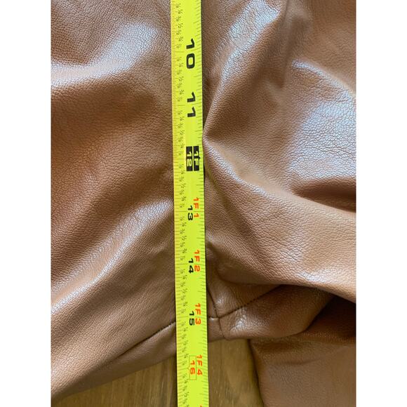 Commando Faux Leather Leggings High Rise Skinny Cocoa Brown Womens S 115807 - Picture 9 of 10